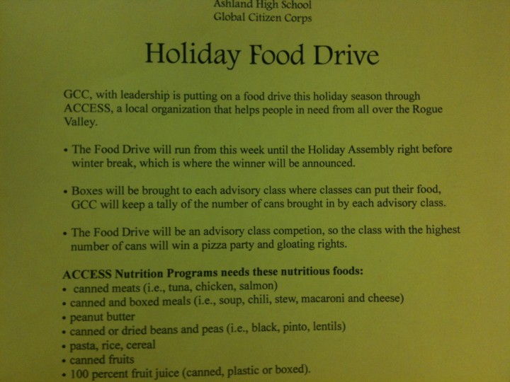 Advisory Food Drive: Competition for a Cause 