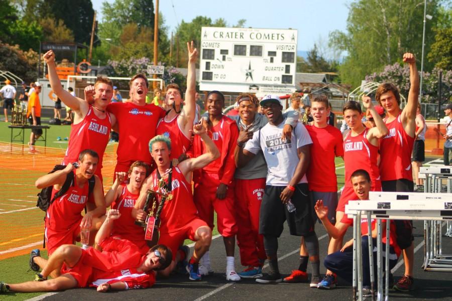 The Grizzly Boys Track and Field Team took second place at the Crater Classic  (Photo Credit/Morgan Cottle)
