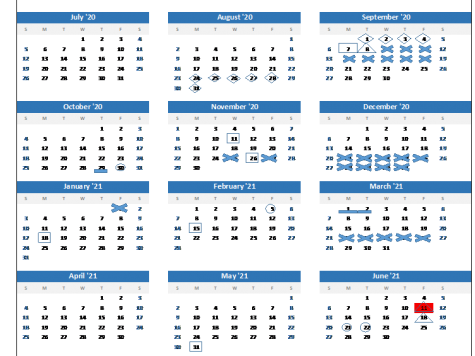 The New 2020-21 School Calendar